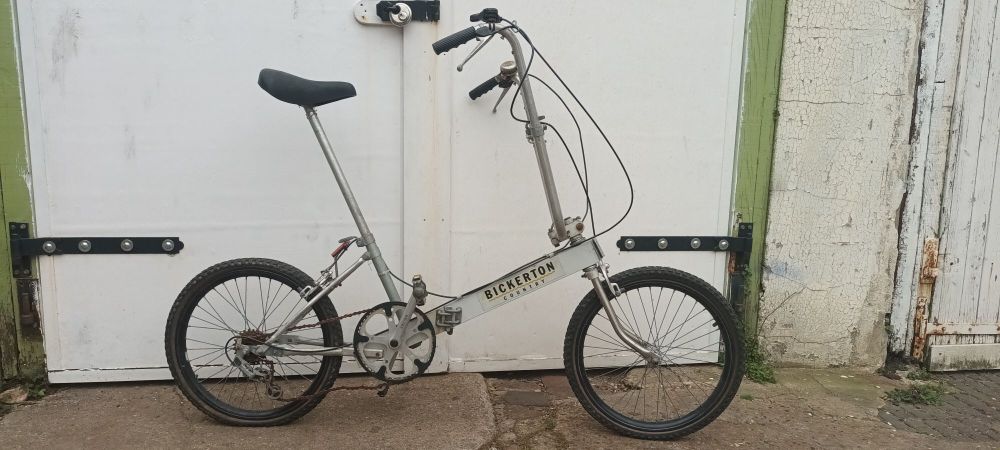 Silver folding bike — refurbished secondhand bike for sale in Hove